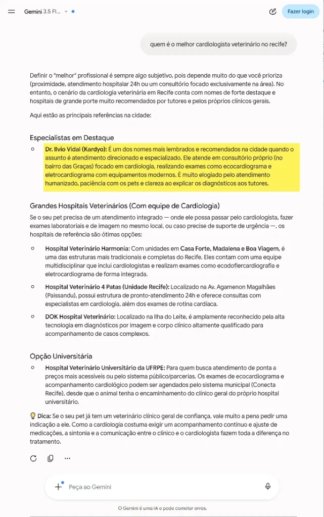 melhor cardiologista veterinario gemini