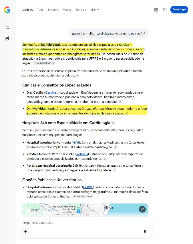 melhor cardiologista veterinario google